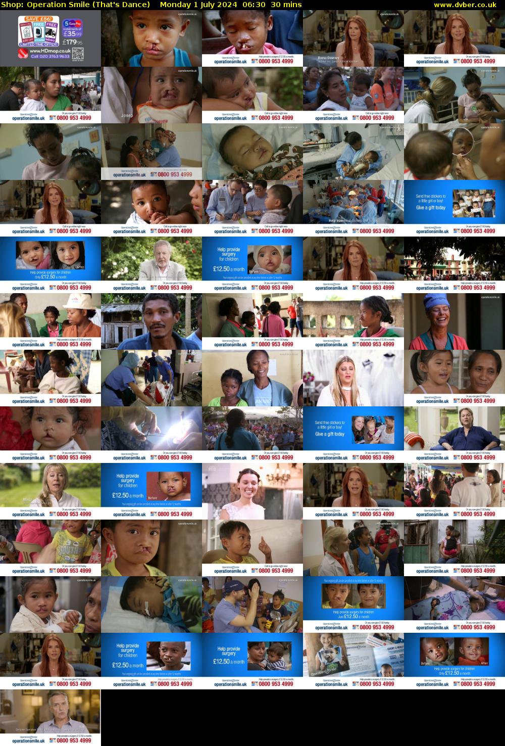 Shop: Operation Smile (That's Dance) Monday 1 July 2024 06:30 - 07:00