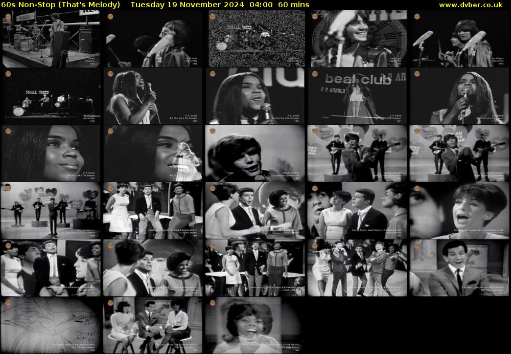 60s Non-Stop (That's Melody) Tuesday 19 November 2024 04:00 - 05:00