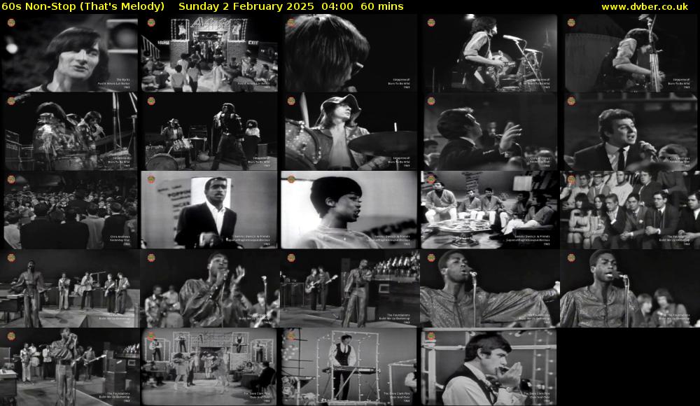 60s Non-Stop (That's Melody) Sunday 2 February 2025 04:00 - 05:00