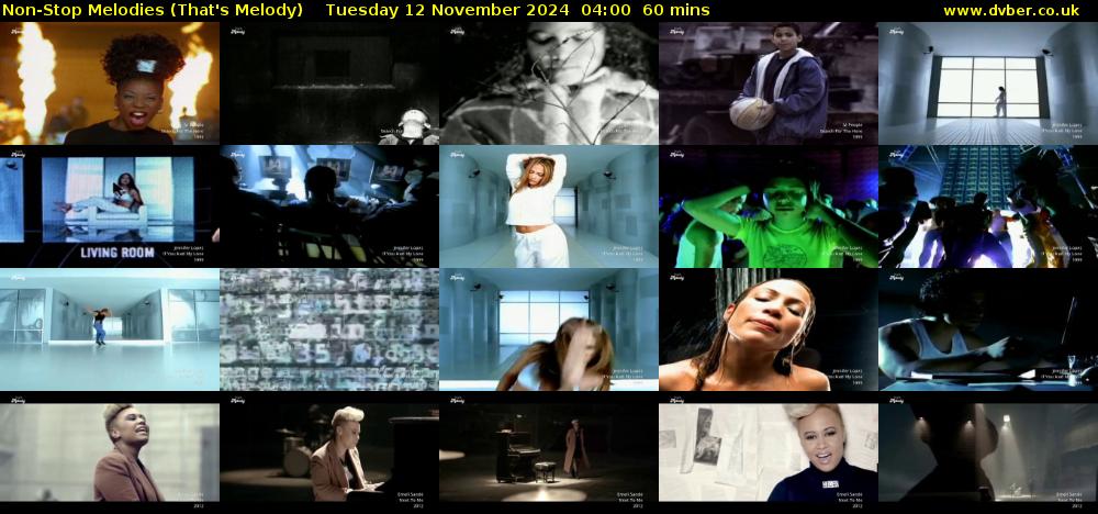 Non-Stop Melodies (That's Melody) Tuesday 12 November 2024 04:00 - 05:00