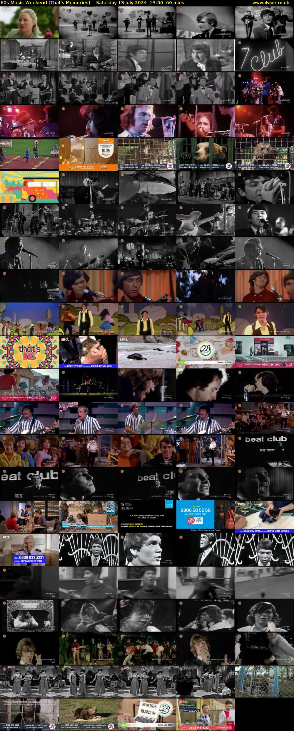 60s Music Weekend (That's Memories) Saturday 13 July 2024 13:00 - 14:00