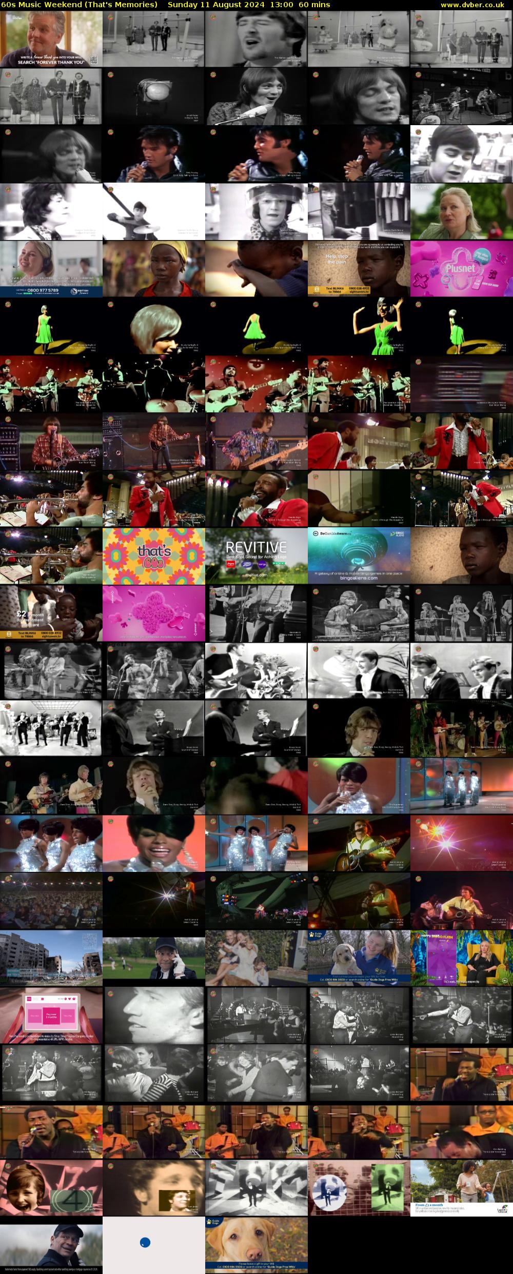 60s Music Weekend (That's Memories) Sunday 11 August 2024 13:00 - 14:00