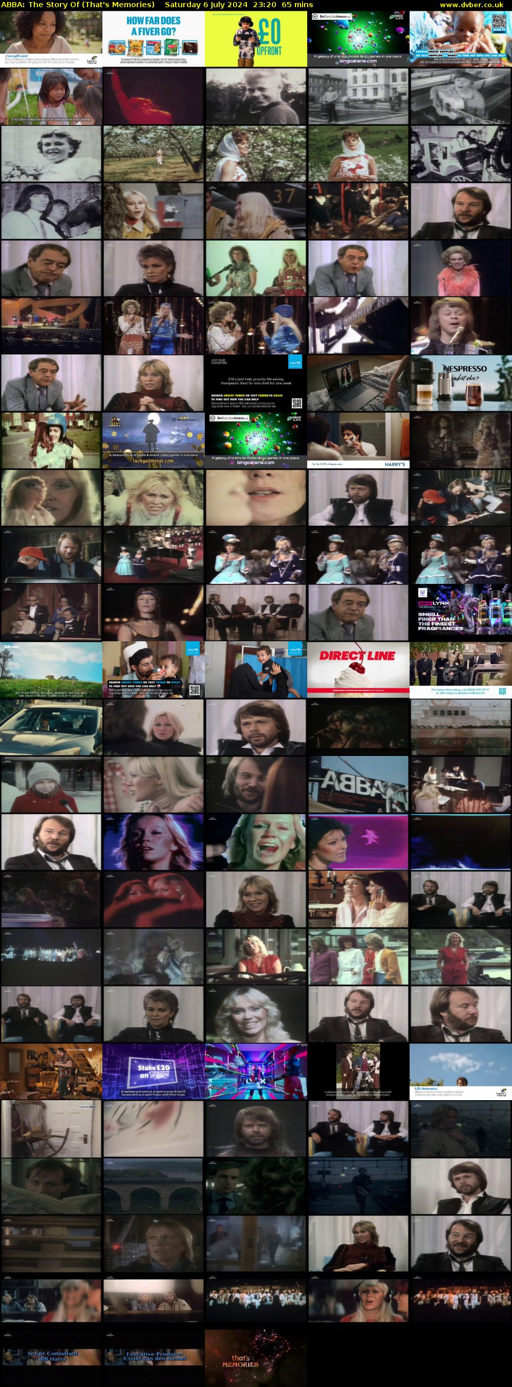 ABBA: The Story Of (That's Memories) Saturday 6 July 2024 23:20 - 00:25