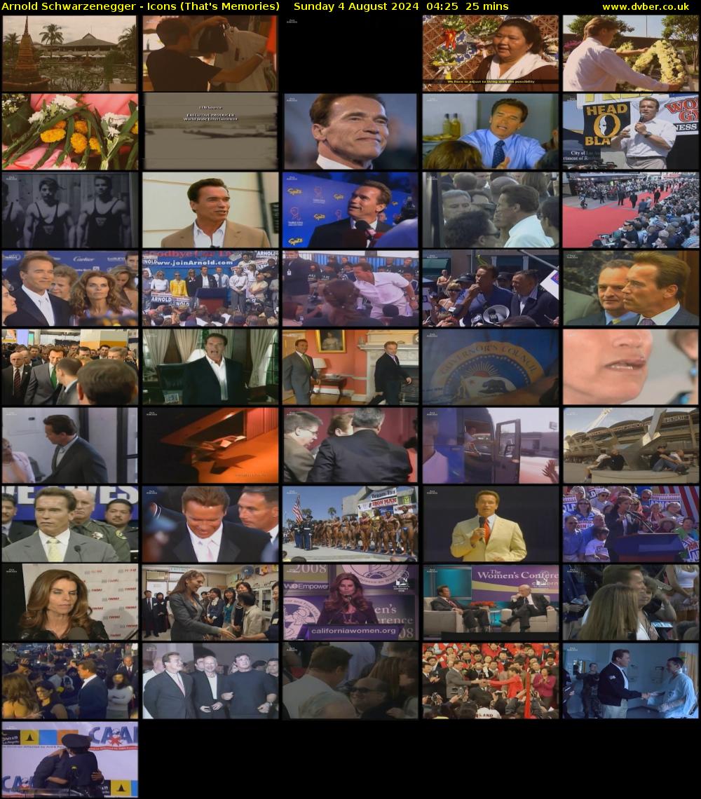 Arnold Schwarzenegger - Icons (That's Memories) Sunday 4 August 2024 04:25 - 04:50