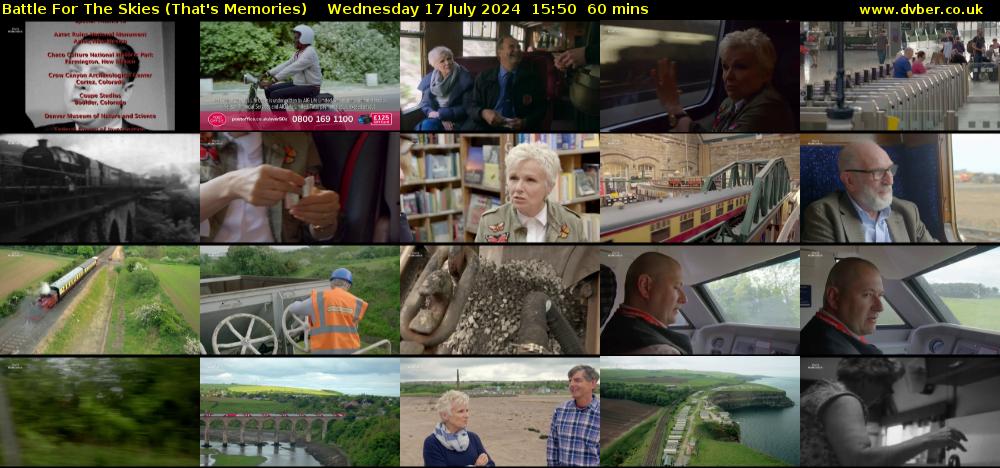 Battle For The Skies (That's Memories) Wednesday 17 July 2024 15:50 - 16:50