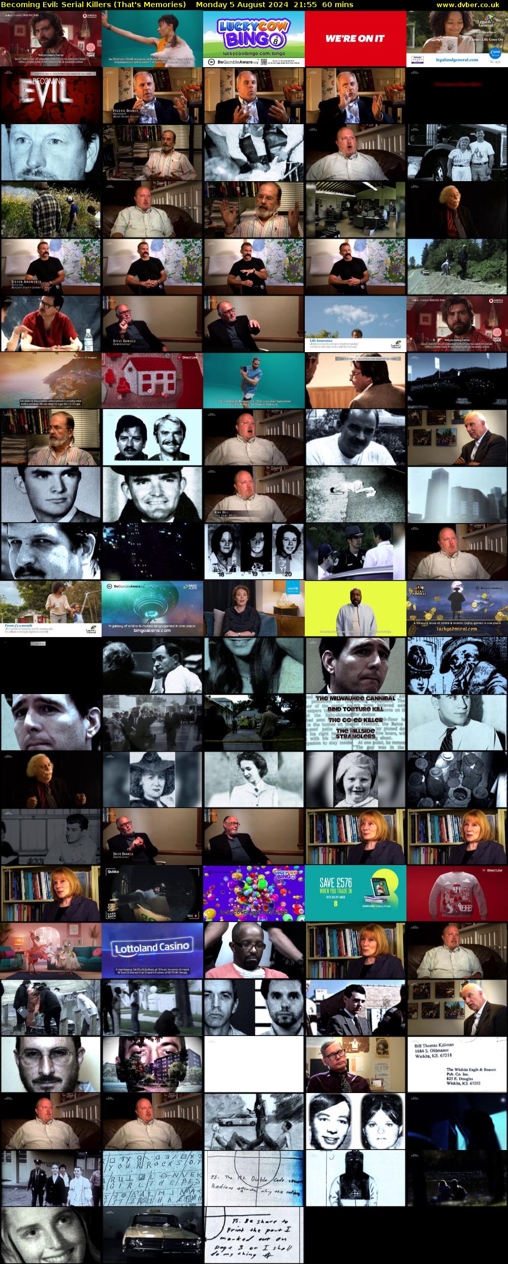 Becoming Evil: Serial Killers (That's Memories) Monday 5 August 2024 21:55 - 22:55