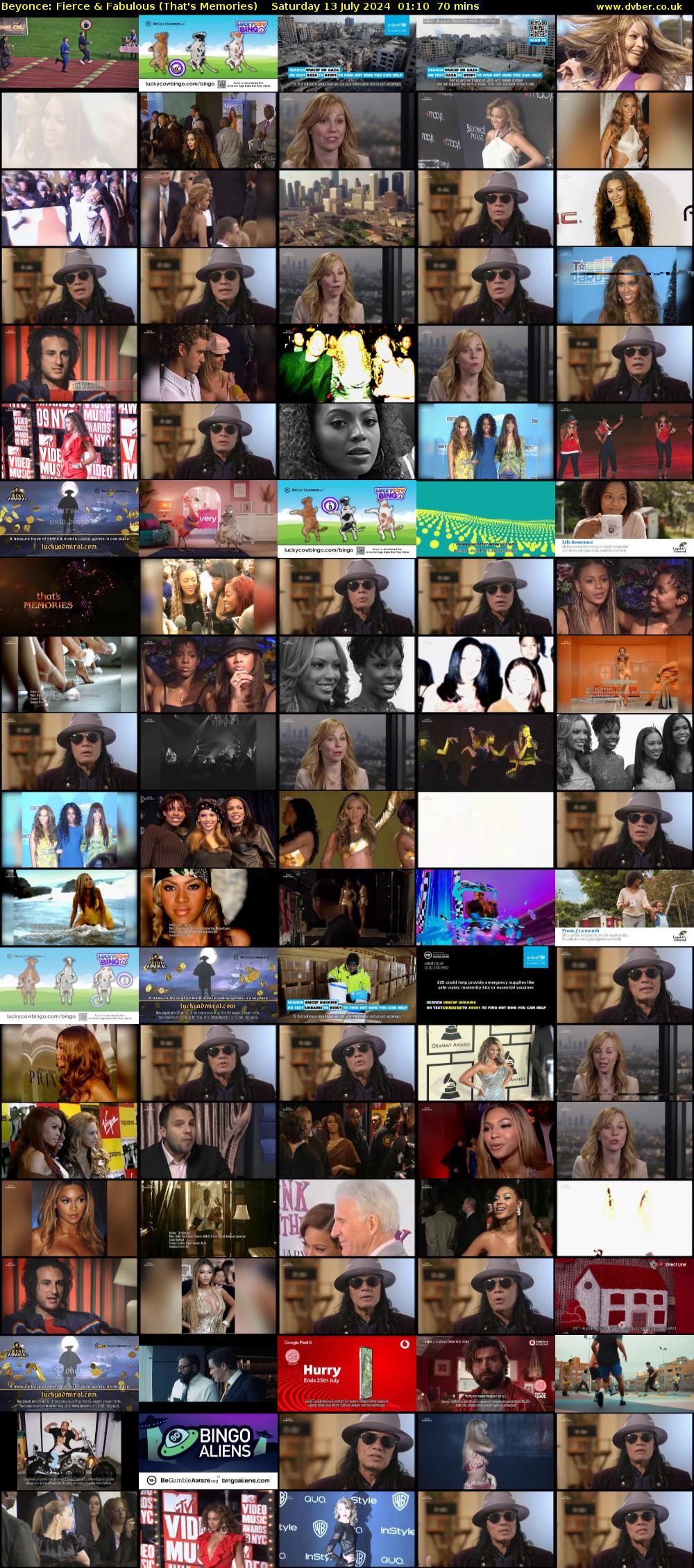 Beyonce: Fierce & Fabulous (That's Memories) Saturday 13 July 2024 01:10 - 02:20