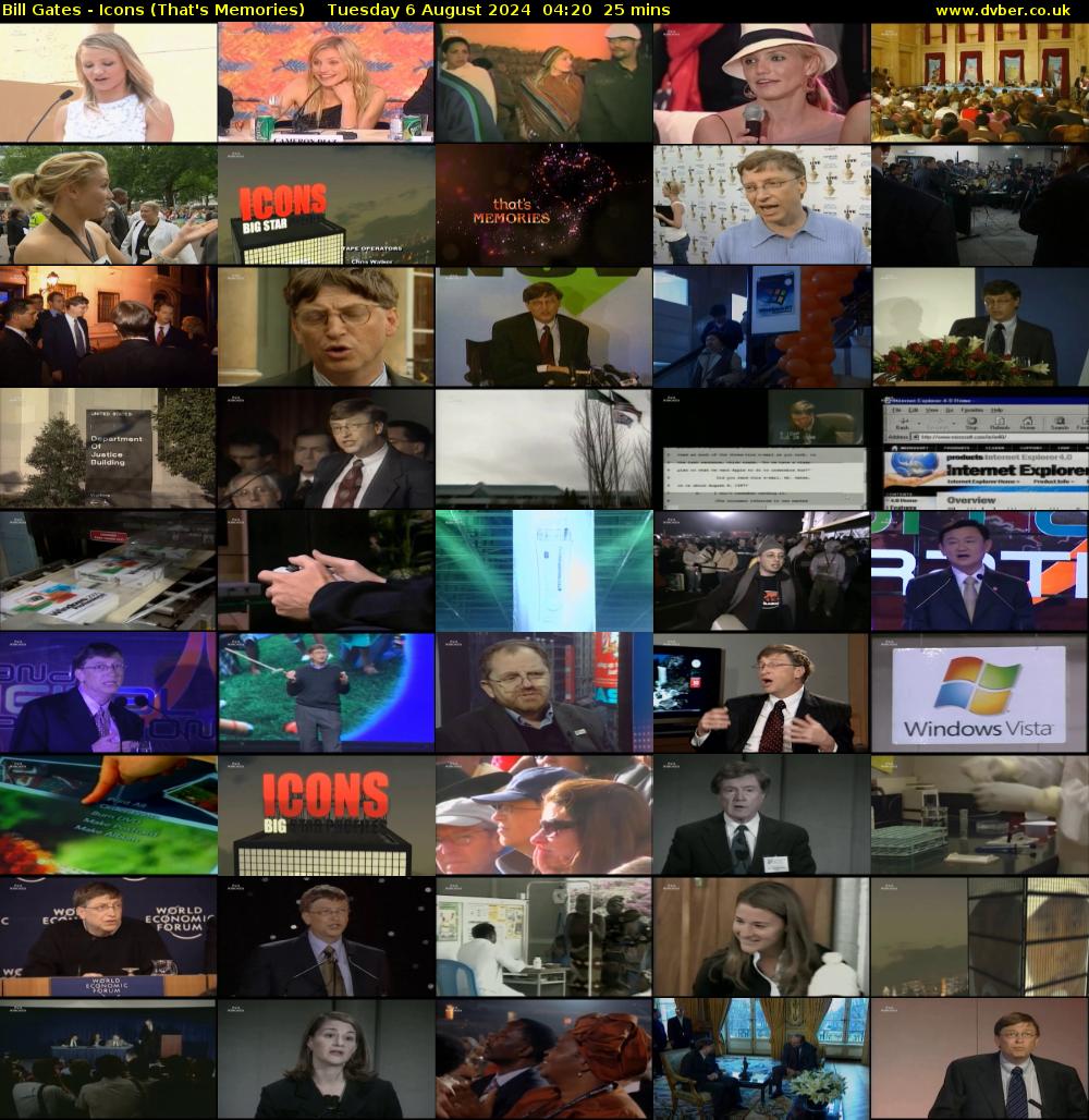 Bill Gates - Icons (That's Memories) Tuesday 6 August 2024 04:20 - 04:45