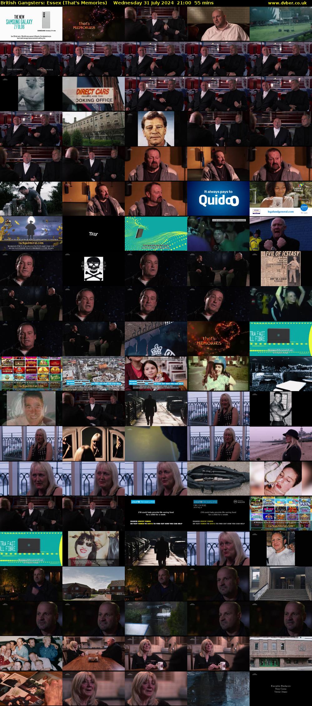 British Gangsters: Essex (That's Memories) Wednesday 31 July 2024 21:00 - 21:55