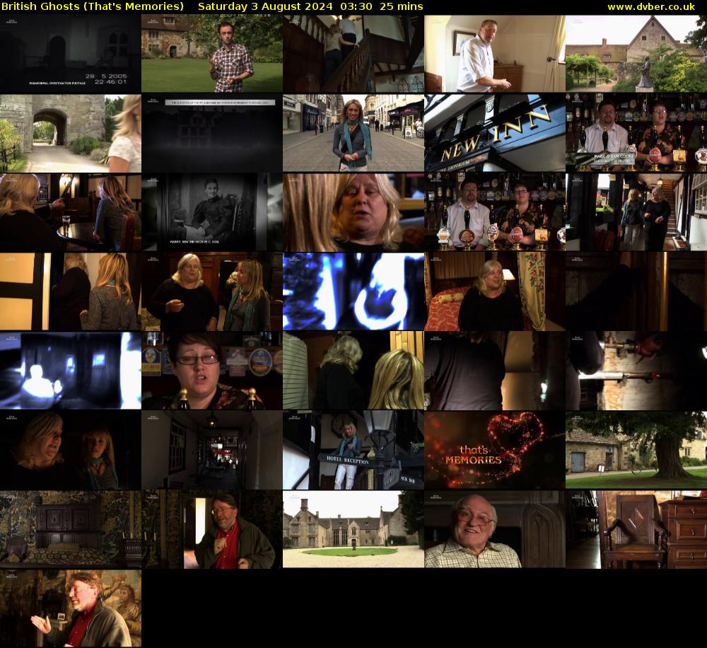 British Ghosts (That's Memories) Saturday 3 August 2024 03:30 - 03:55