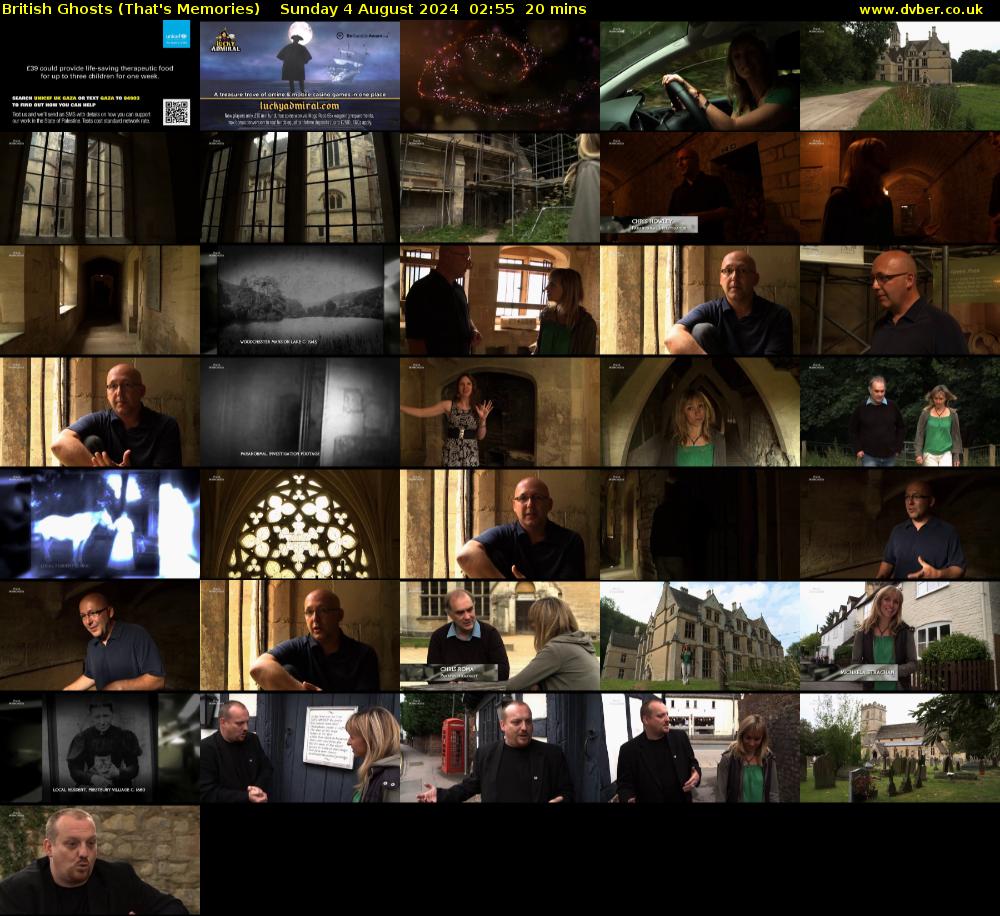 British Ghosts (That's Memories) Sunday 4 August 2024 02:55 - 03:15