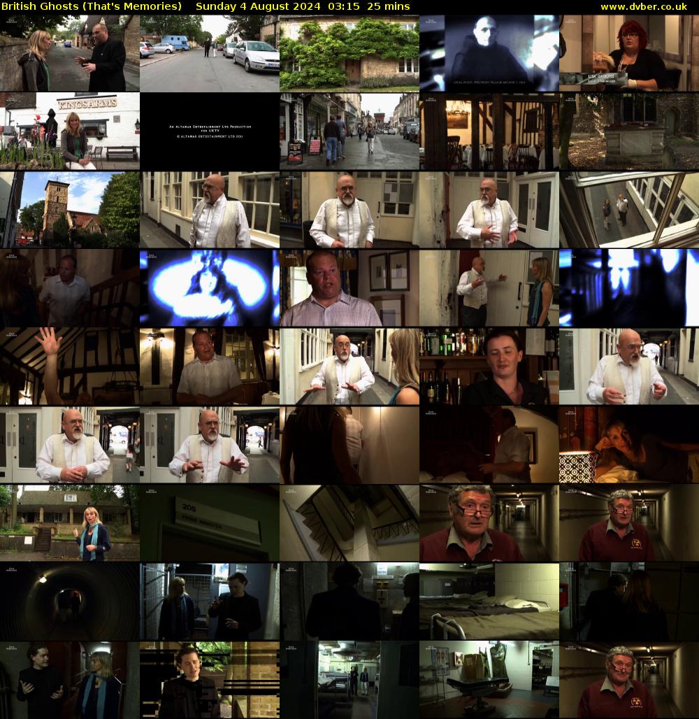 British Ghosts (That's Memories) Sunday 4 August 2024 03:15 - 03:40