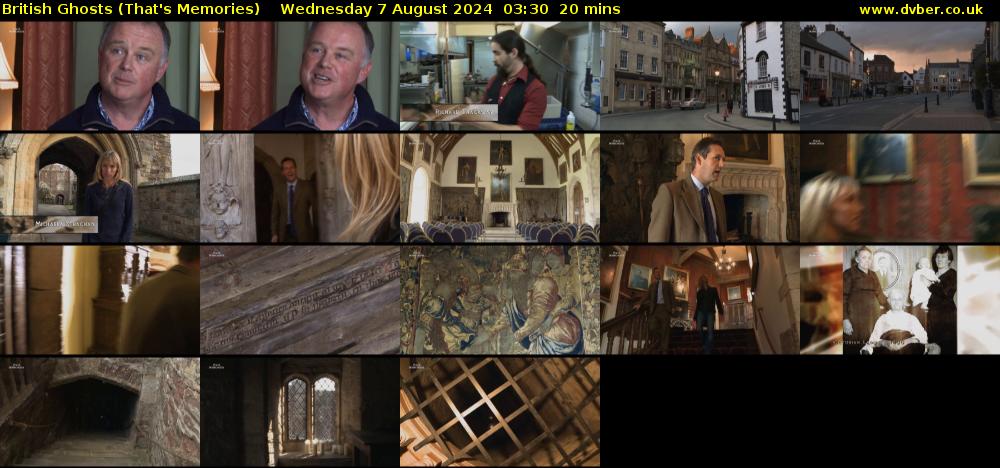 British Ghosts (That's Memories) Wednesday 7 August 2024 03:30 - 03:50