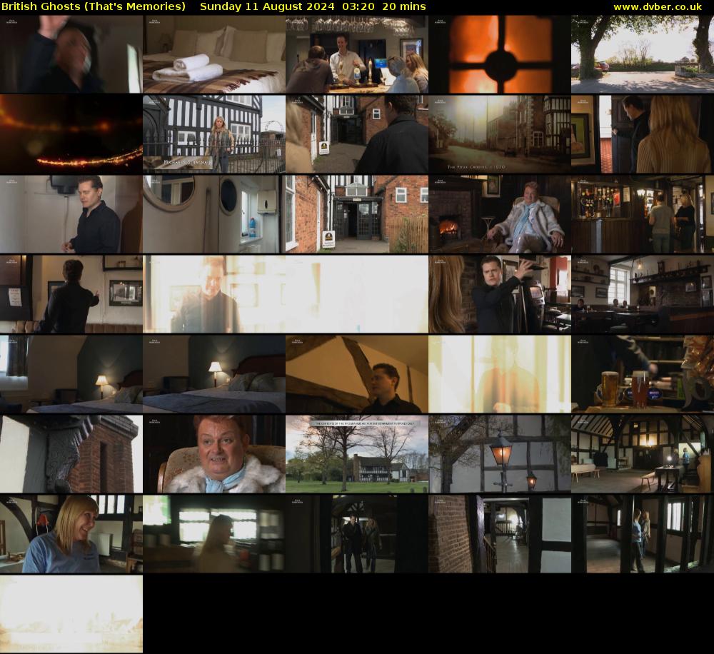 British Ghosts (That's Memories) Sunday 11 August 2024 03:20 - 03:40