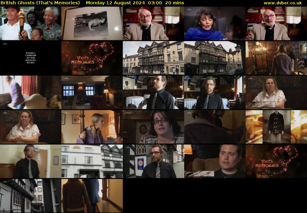 British Ghosts (That's Memories) Monday 12 August 2024 03:00 - 03:20