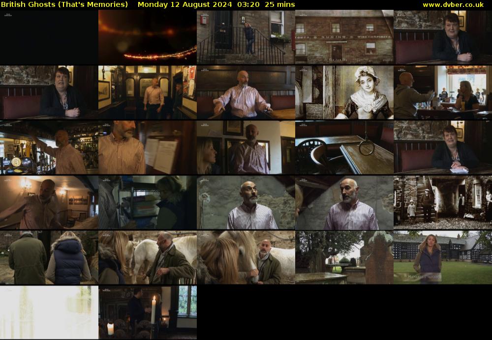 British Ghosts (That's Memories) Monday 12 August 2024 03:20 - 03:45