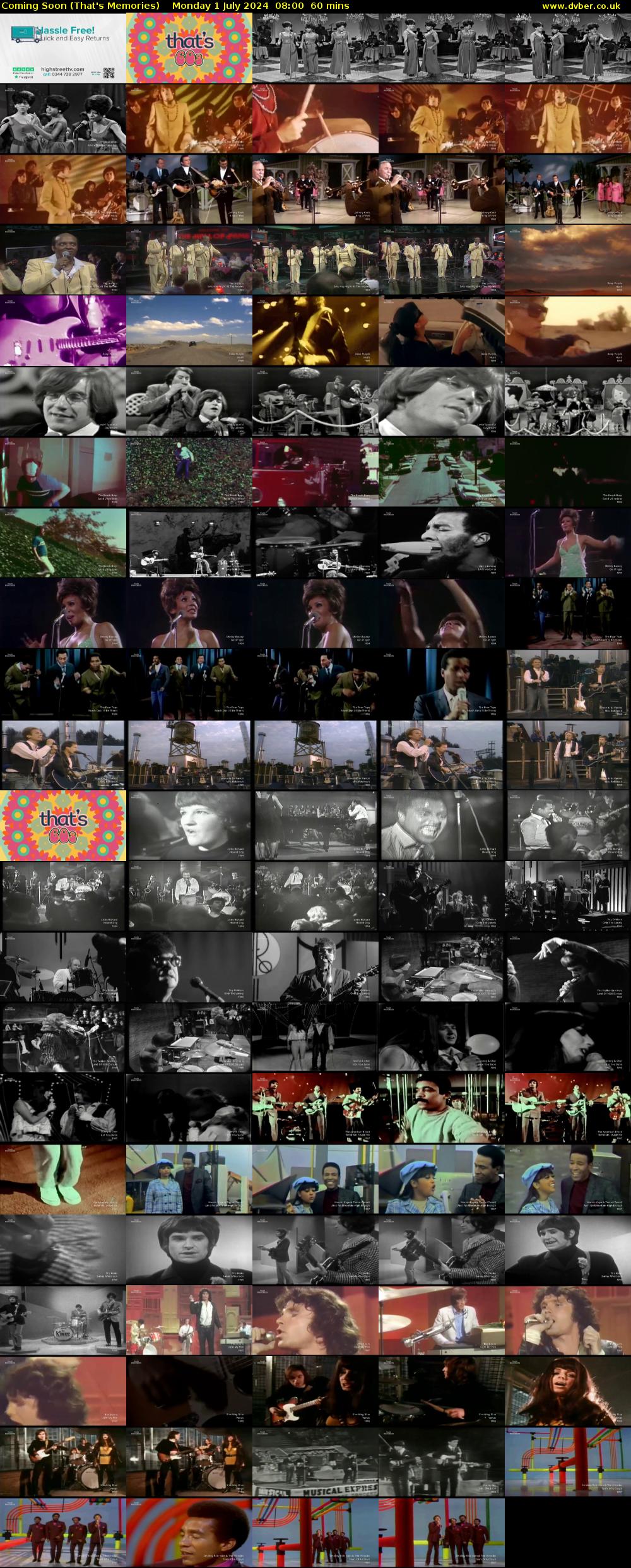 Coming Soon (That's Memories) Monday 1 July 2024 08:00 - 09:00