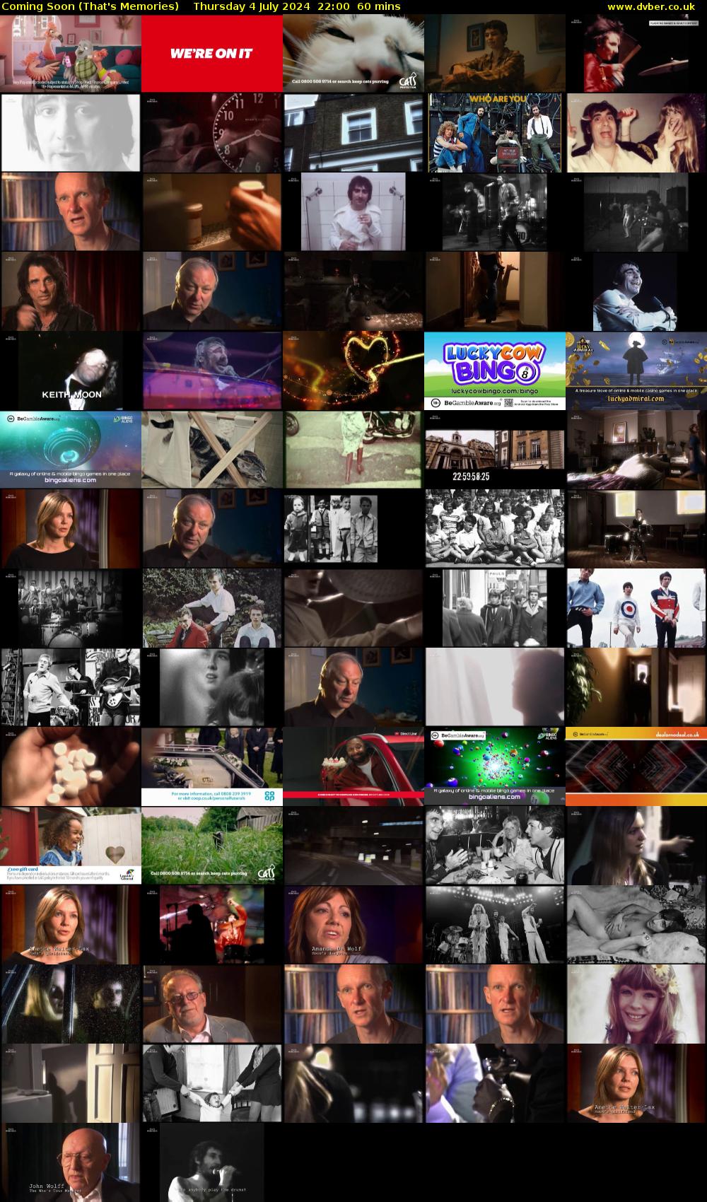 Coming Soon (That's Memories) Thursday 4 July 2024 22:00 - 23:00