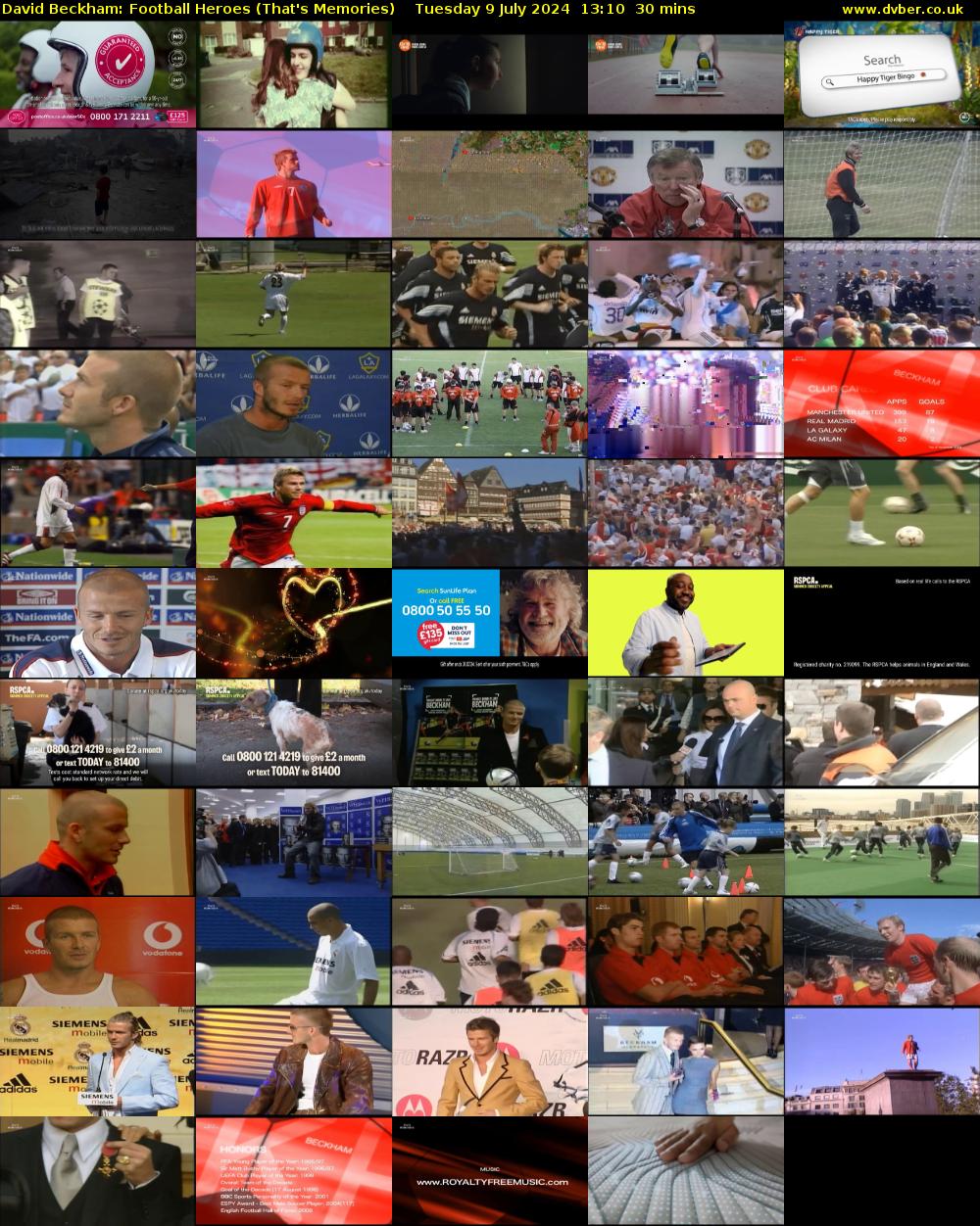 David Beckham: Football Heroes (That's Memories) Tuesday 9 July 2024 13:10 - 13:40