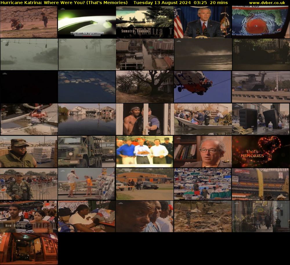 Hurricane Katrina: Where Were You? (That's Memories) Tuesday 13 August 2024 03:25 - 03:45