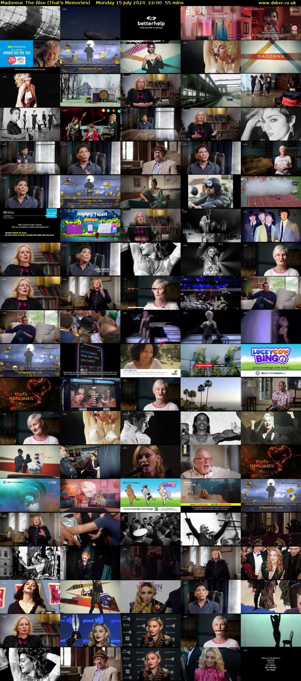 Madonna: The Rise (That's Memories) Monday 15 July 2024 22:00 - 22:55