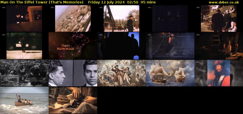 Man On The Eiffel Tower (That's Memories) Friday 12 July 2024 02:50 - 04:25