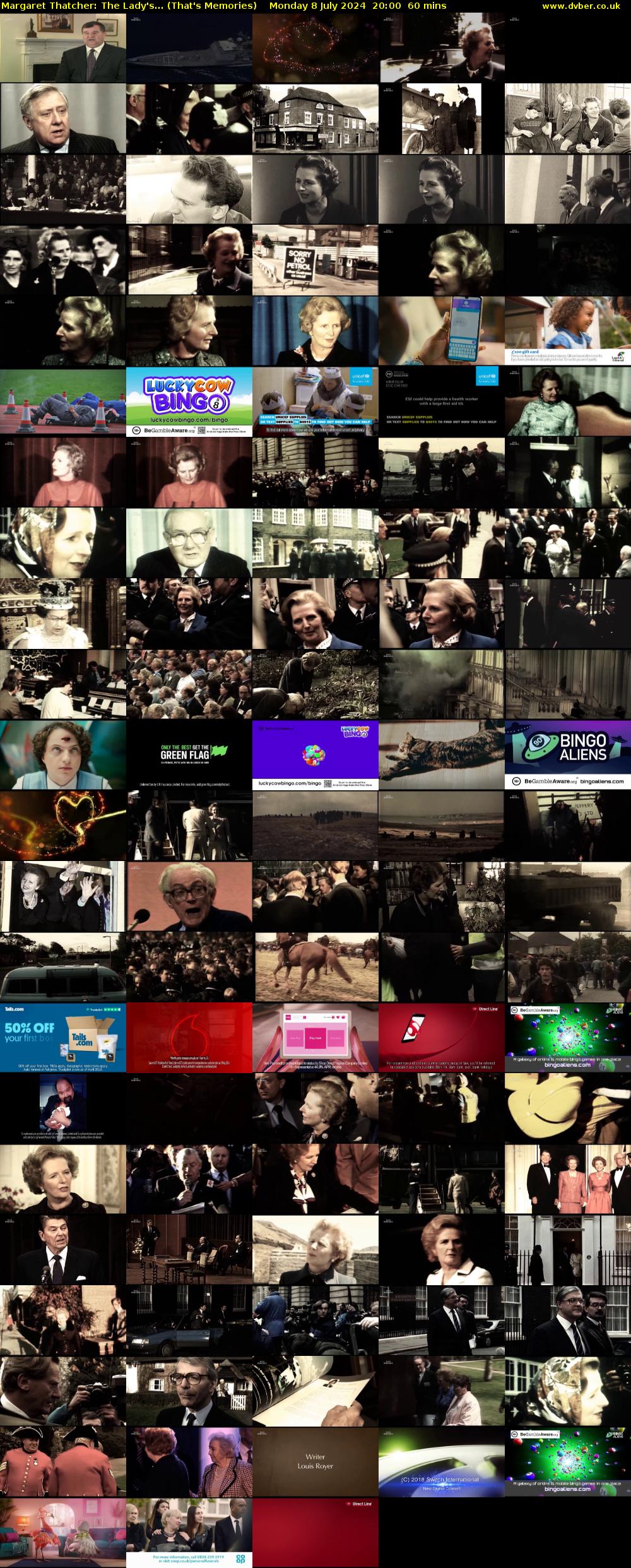 Margaret Thatcher: The Lady's... (That's Memories) Monday 8 July 2024 20:00 - 21:00