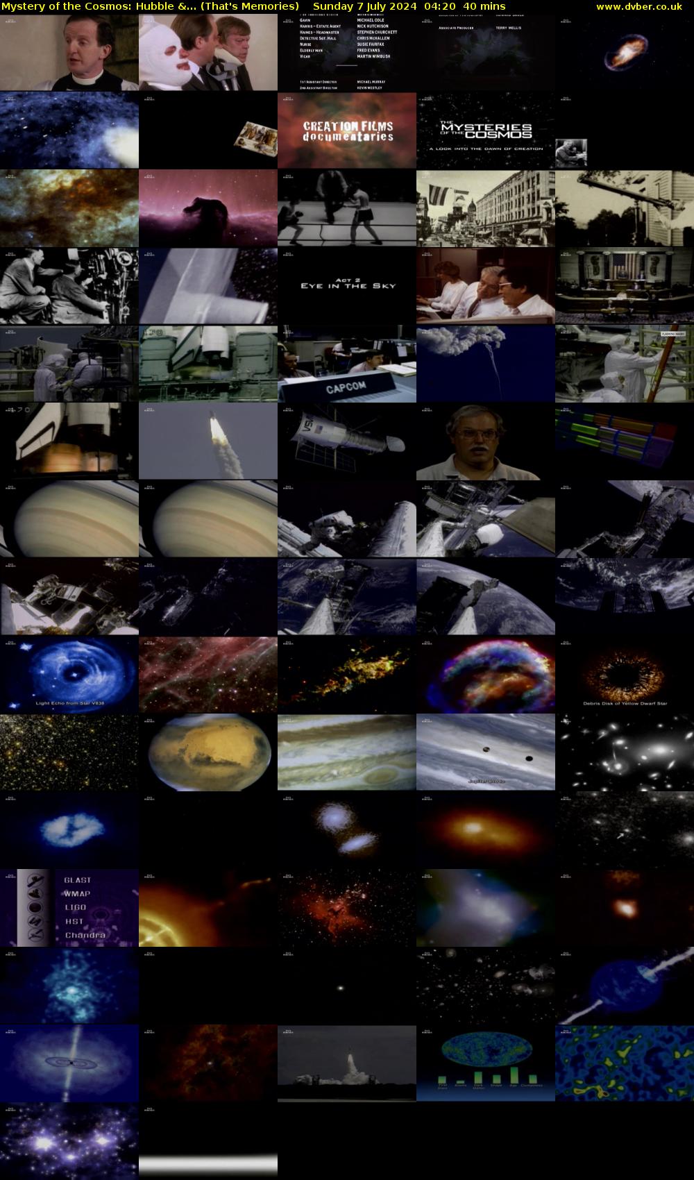 Mystery of the Cosmos: Hubble &... (That's Memories) Sunday 7 July 2024 04:20 - 05:00