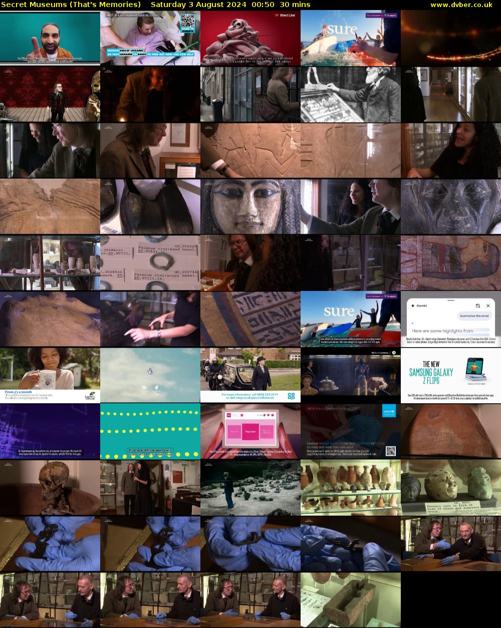 Secret Museums (That's Memories) Saturday 3 August 2024 00:50 - 01:20