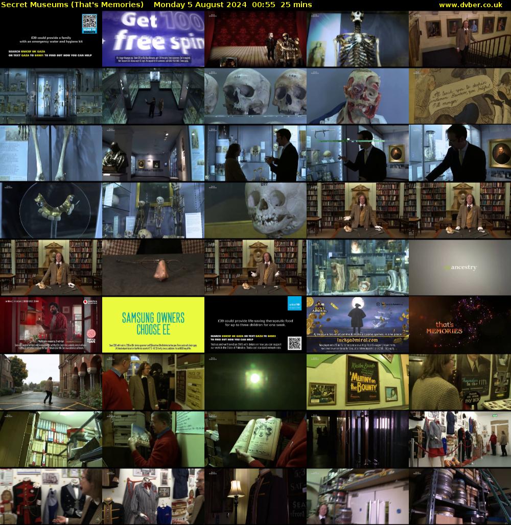 Secret Museums (That's Memories) Monday 5 August 2024 00:55 - 01:20