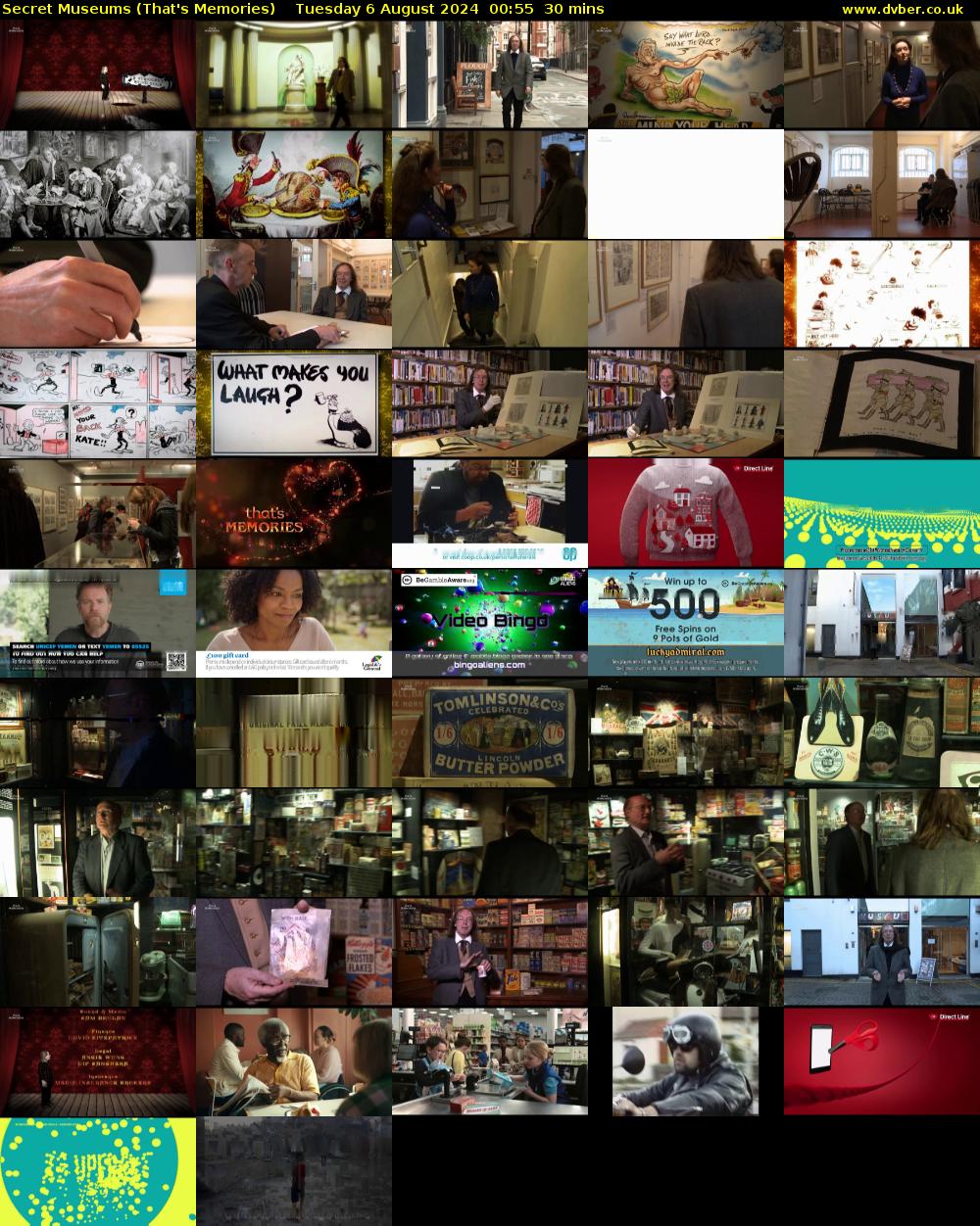Secret Museums (That's Memories) Tuesday 6 August 2024 00:55 - 01:25
