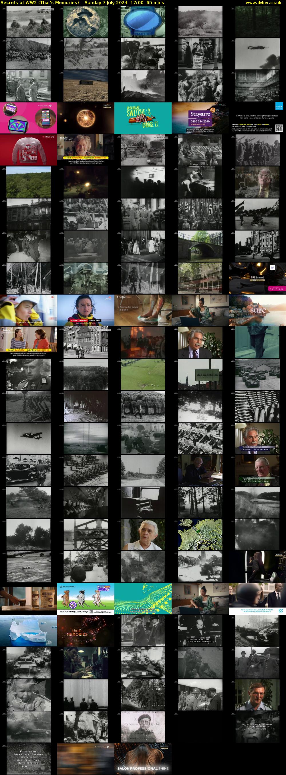 Secrets of WW2 (That's Memories) Sunday 7 July 2024 17:00 - 18:05