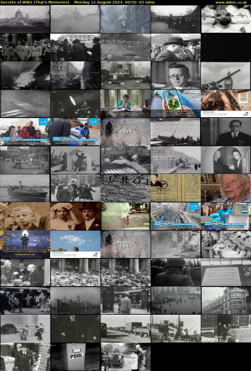 Secrets of WW2 (That's Memories) Monday 12 August 2024 00:50 - 01:55