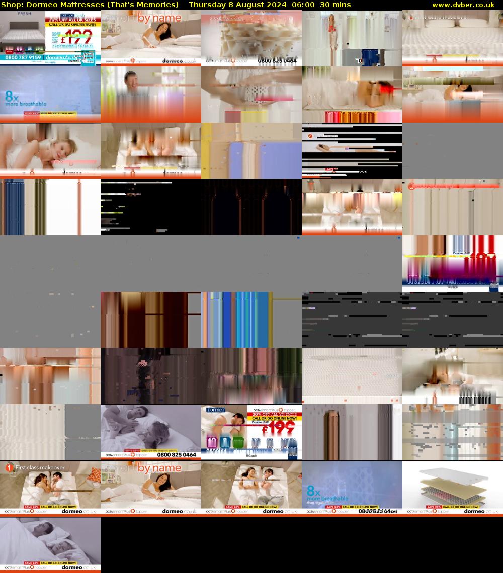 Shop: Dormeo Mattresses (That's Memories) Thursday 8 August 2024 06:00 - 06:30