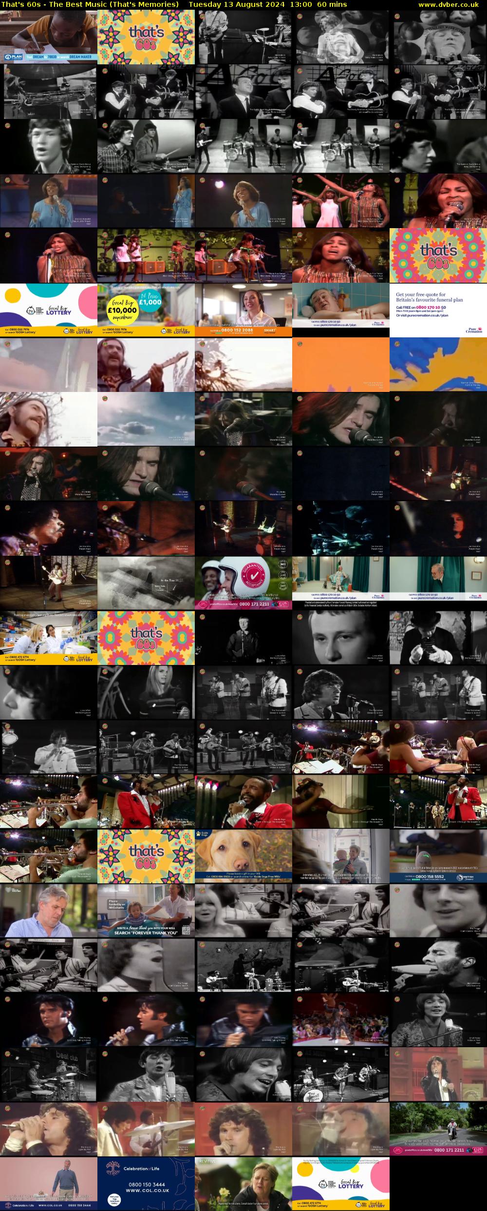 That's 60s - The Best Music (That's Memories) Tuesday 13 August 2024 13:00 - 14:00