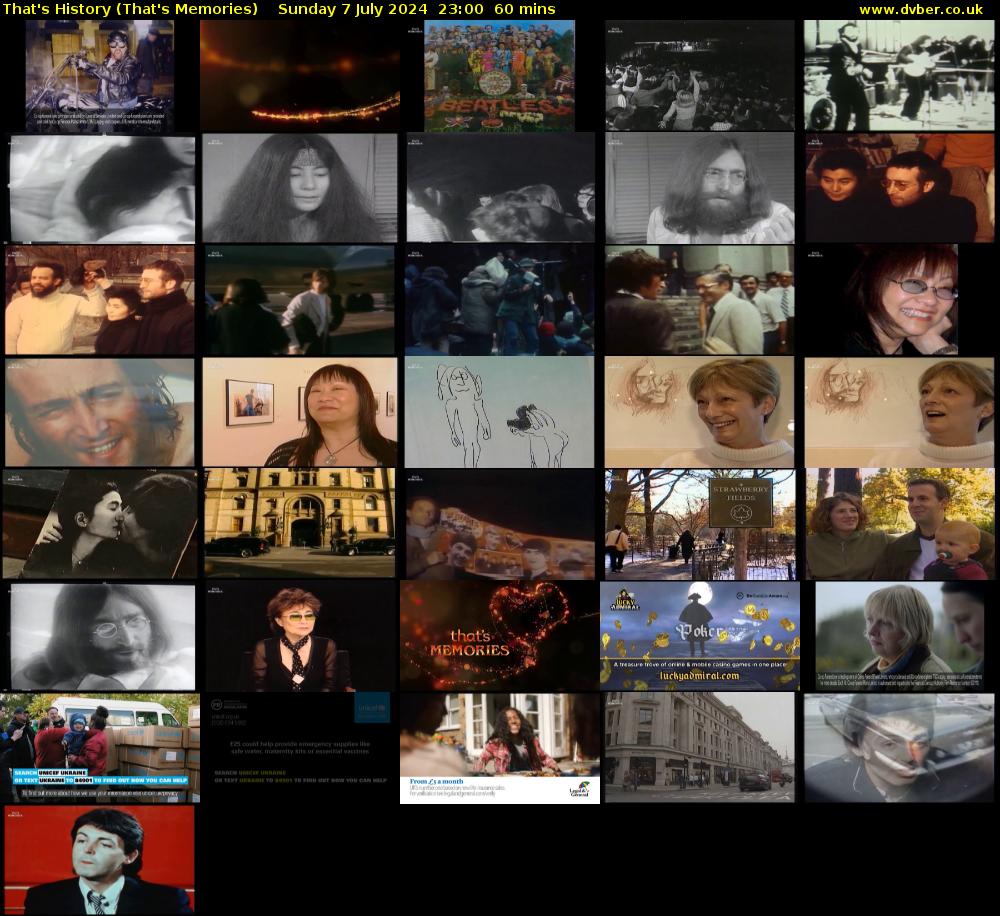That's History (That's Memories) Sunday 7 July 2024 23:00 - 00:00