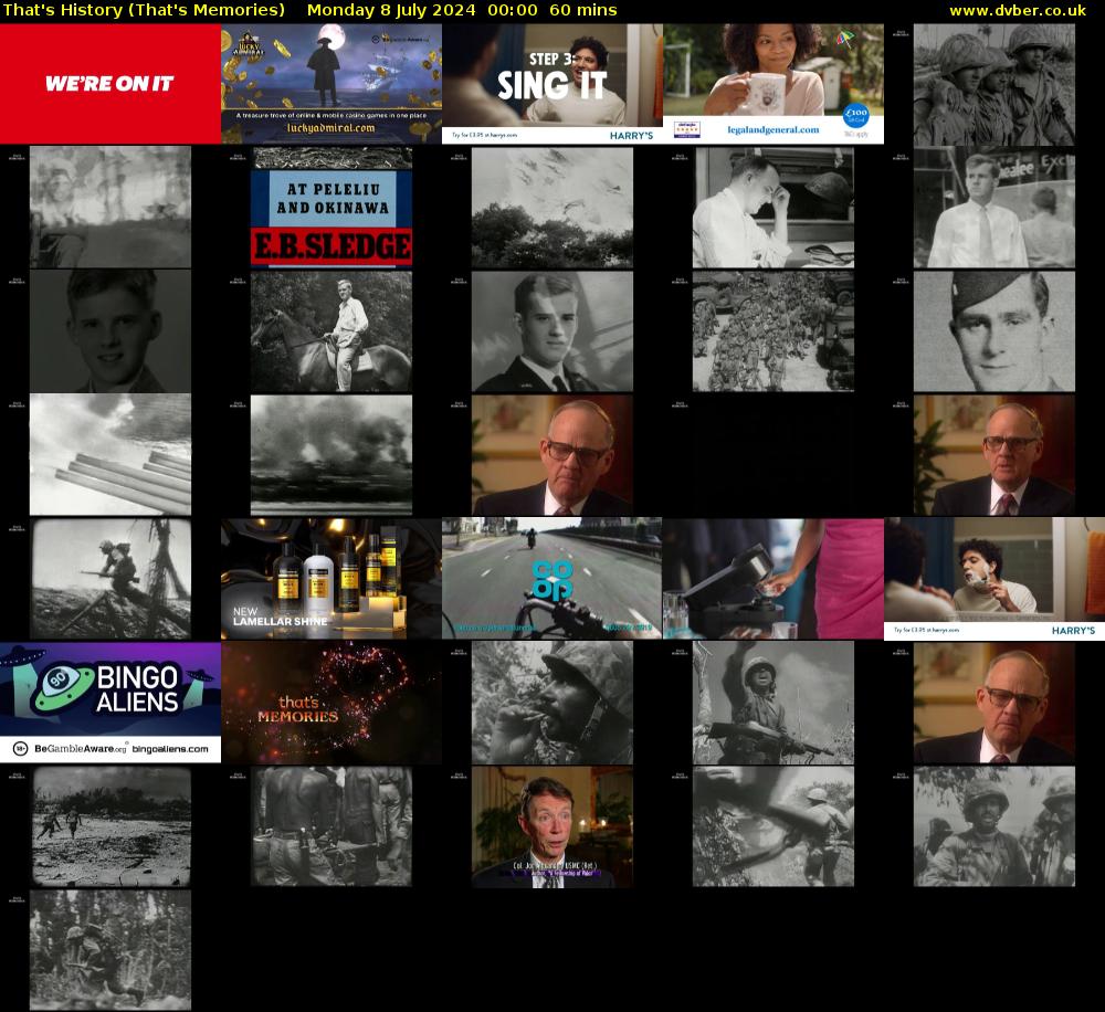 That's History (That's Memories) Monday 8 July 2024 00:00 - 01:00