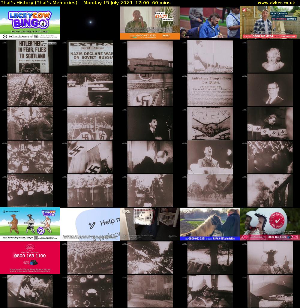 That's History (That's Memories) Monday 15 July 2024 17:00 - 18:00