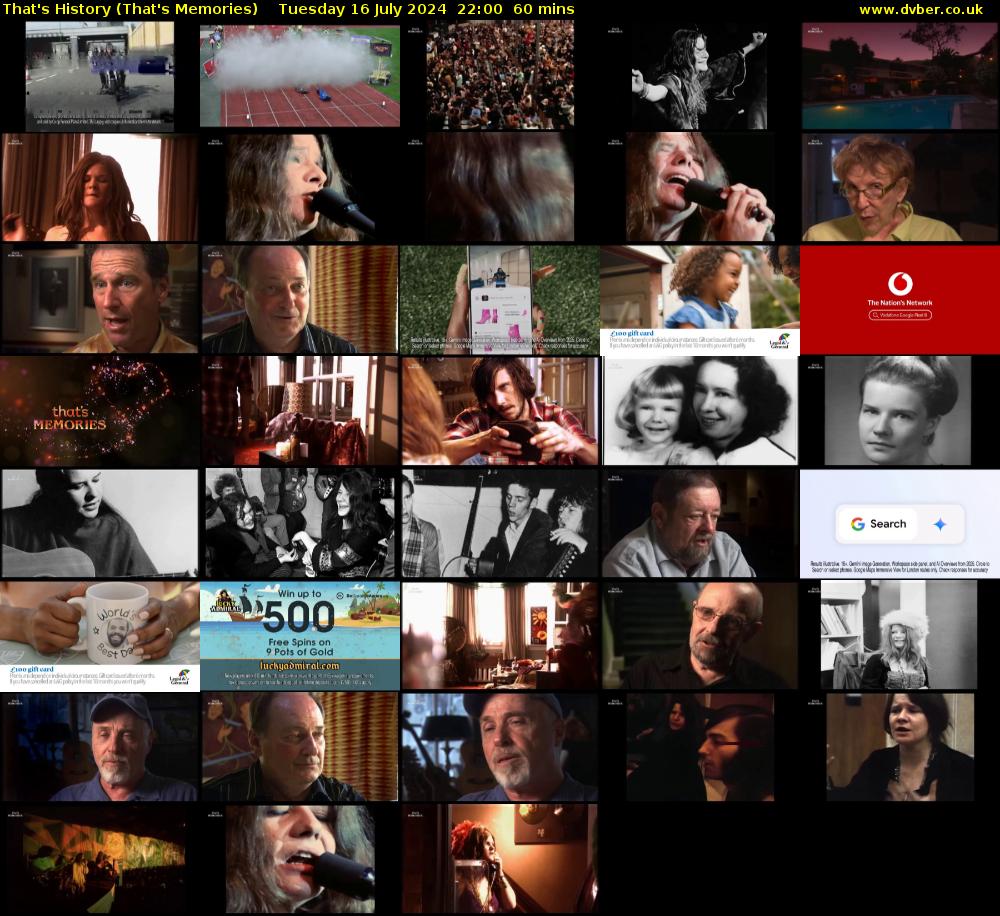 That's History (That's Memories) Tuesday 16 July 2024 22:00 - 23:00