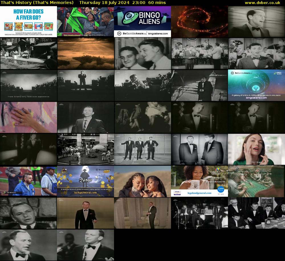 That's History (That's Memories) Thursday 18 July 2024 23:00 - 00:00