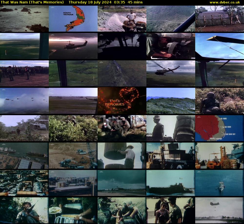 That Was Nam (That's Memories) Thursday 18 July 2024 03:35 - 04:20