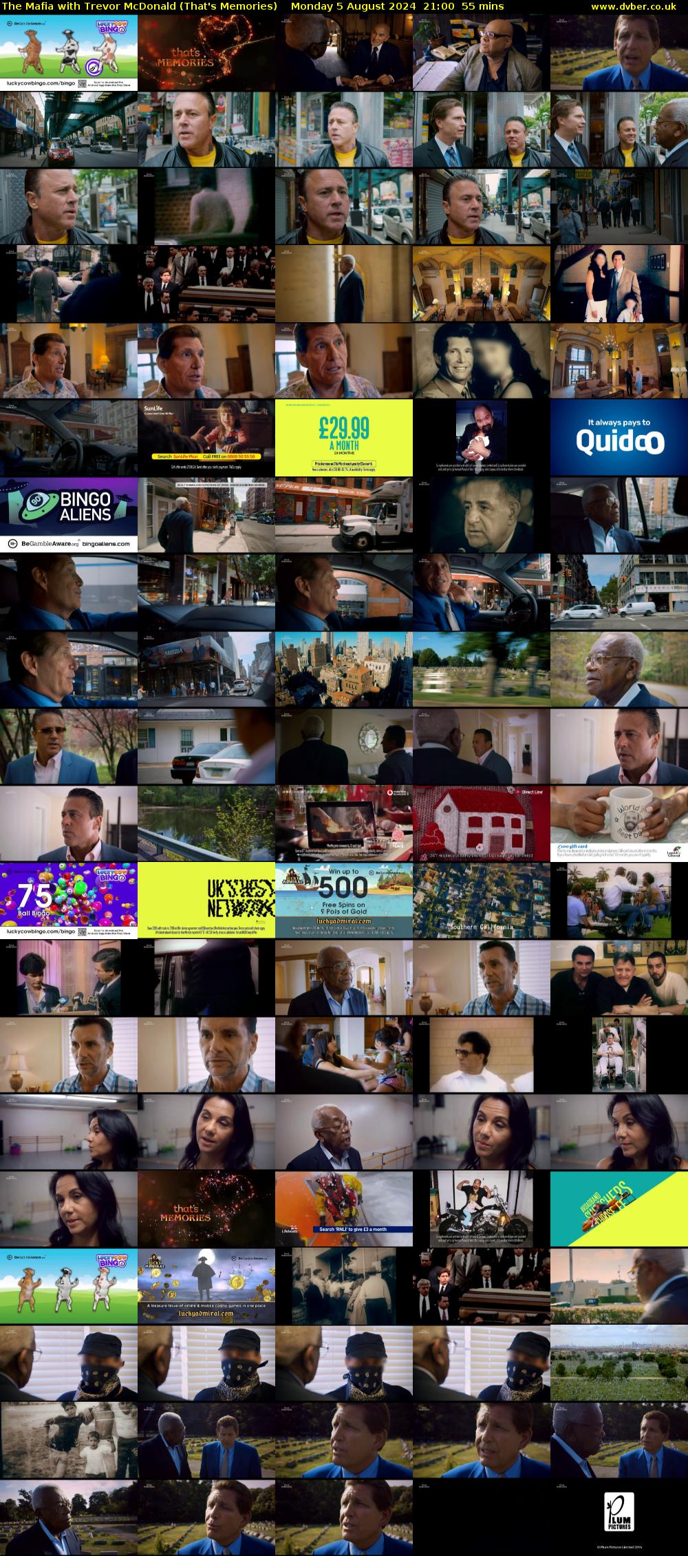 The Mafia with Trevor McDonald (That's Memories) Monday 5 August 2024 21:00 - 21:55