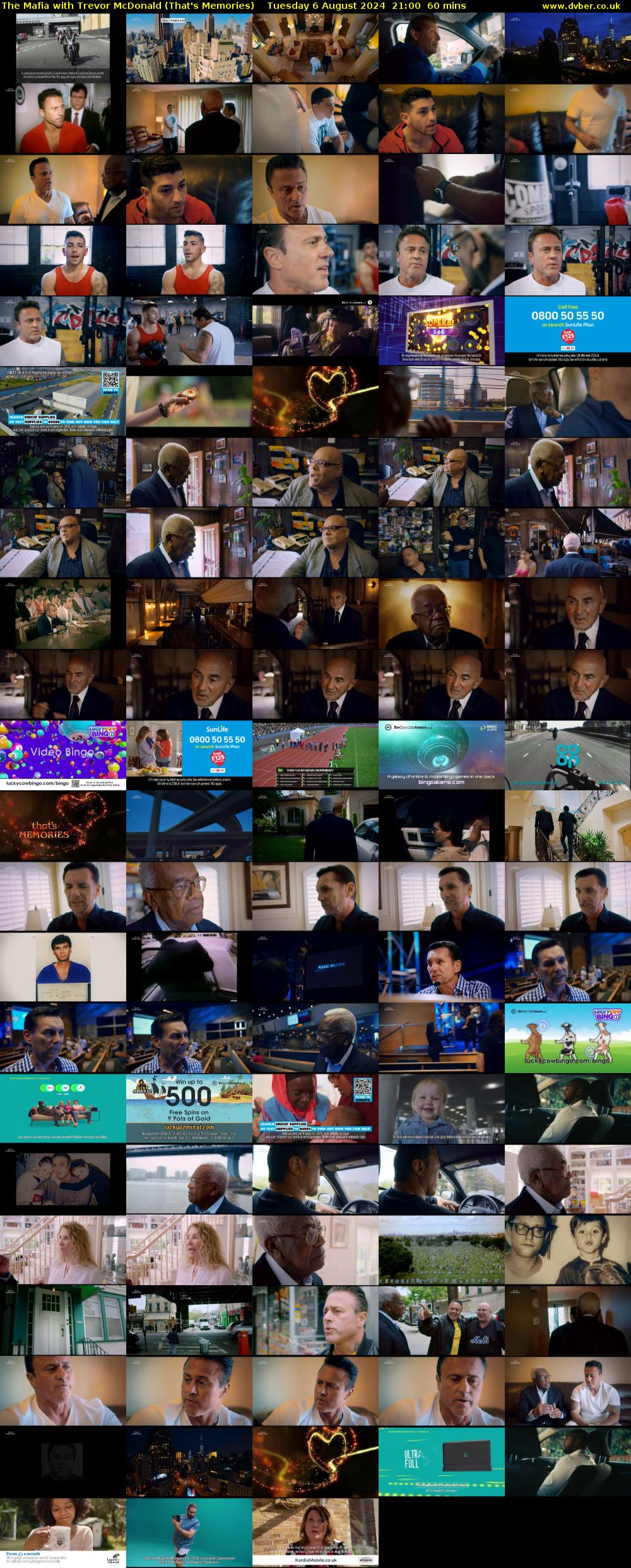 The Mafia with Trevor McDonald (That's Memories) Tuesday 6 August 2024 21:00 - 22:00