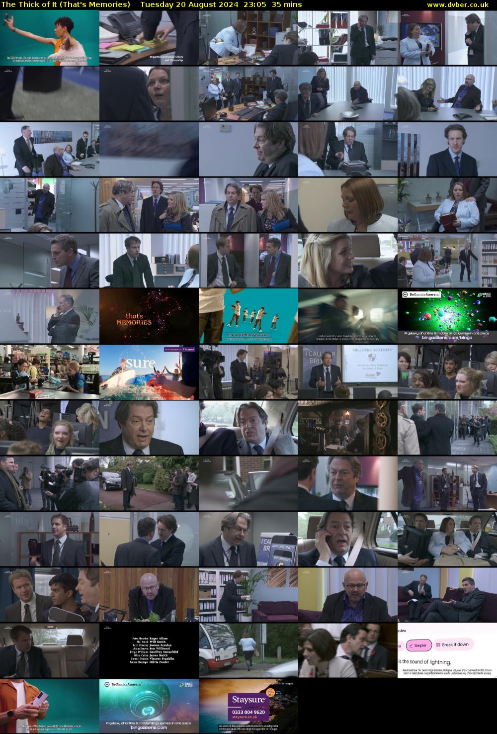 The Thick of It (That's Memories) Tuesday 20 August 2024 23:05 - 23:40
