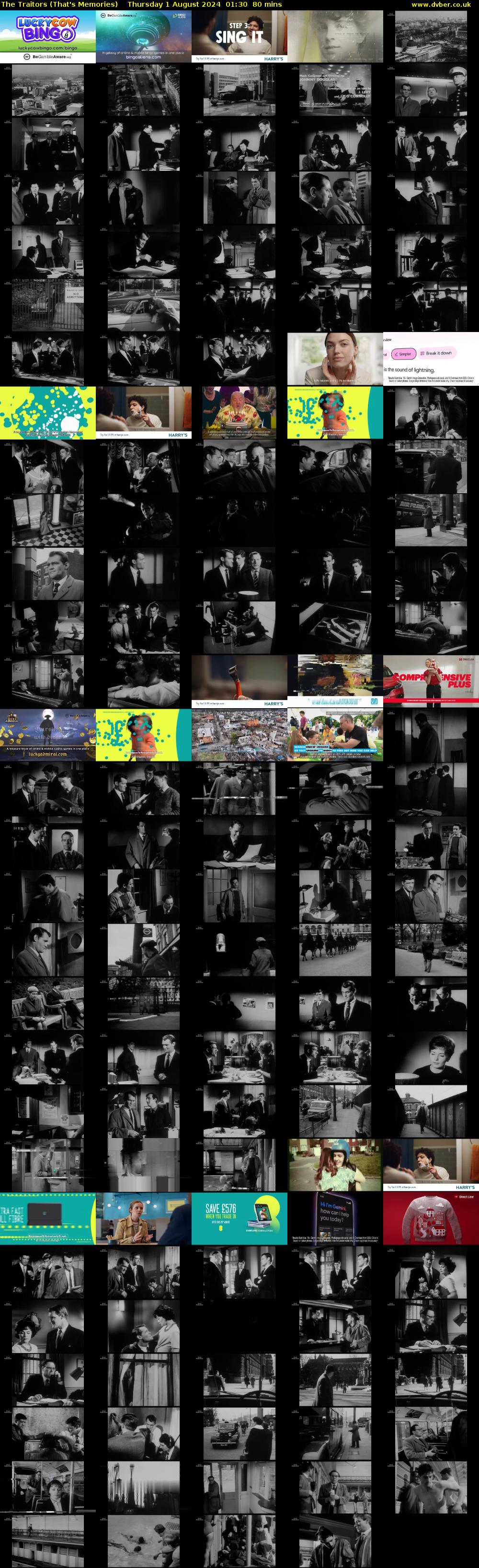 The Traitors (That's Memories) Thursday 1 August 2024 01:30 - 02:50