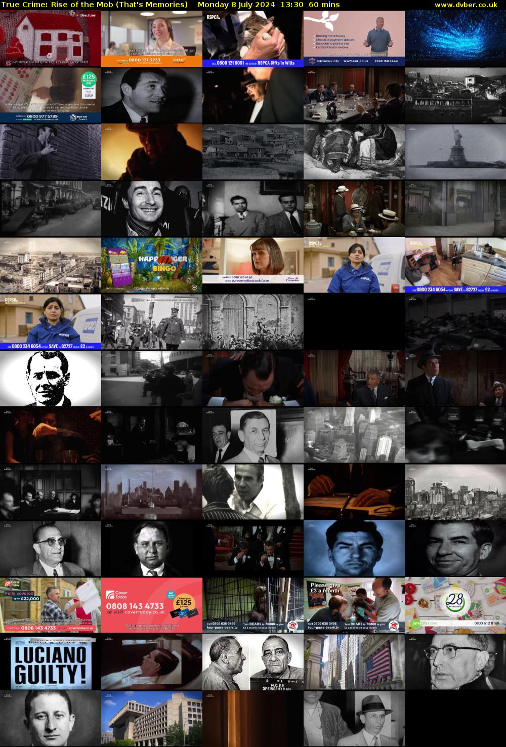 True Crime: Rise of the Mob (That's Memories) Monday 8 July 2024 13:30 - 14:30