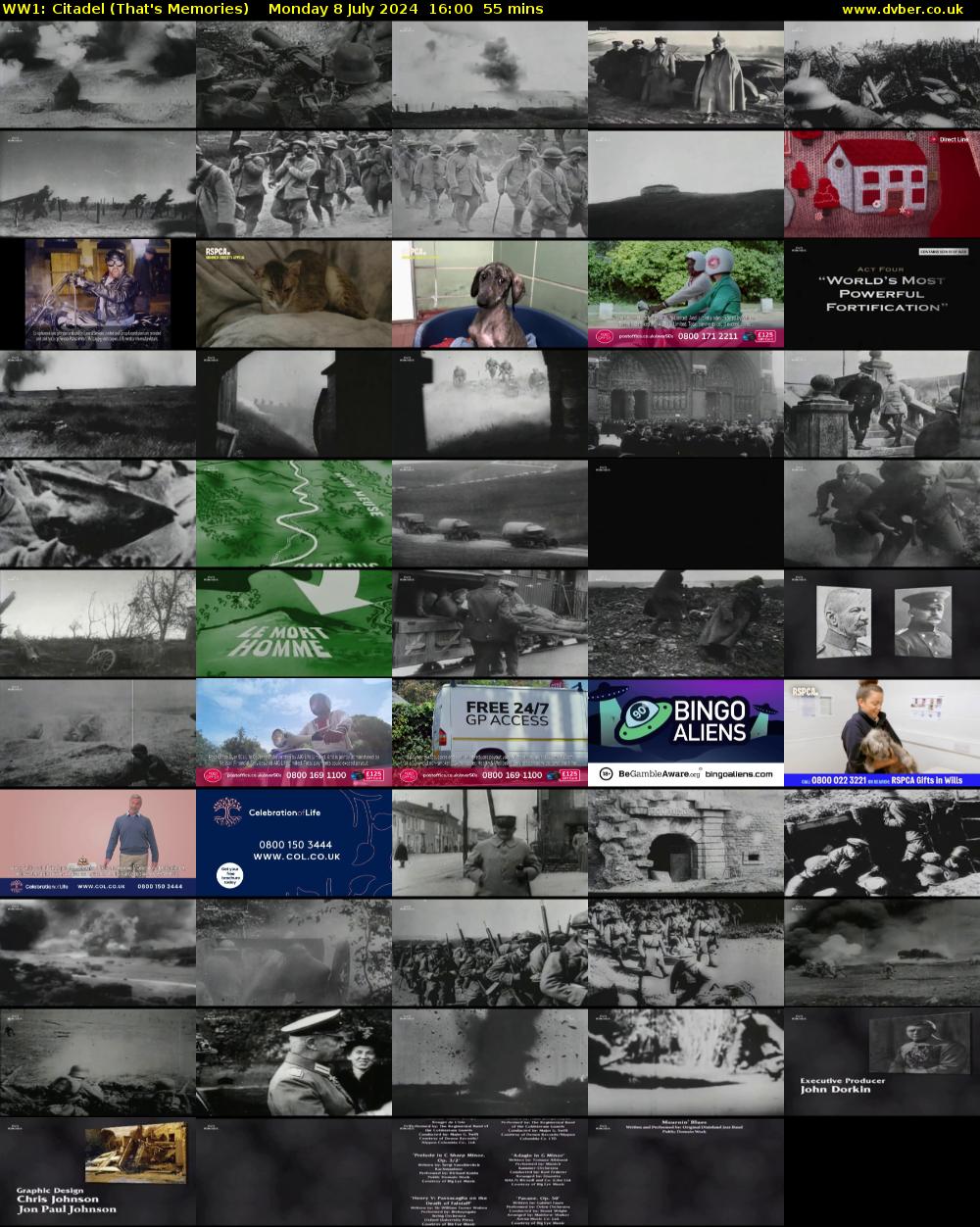 WW1: Citadel (That's Memories) Monday 8 July 2024 16:00 - 16:55
