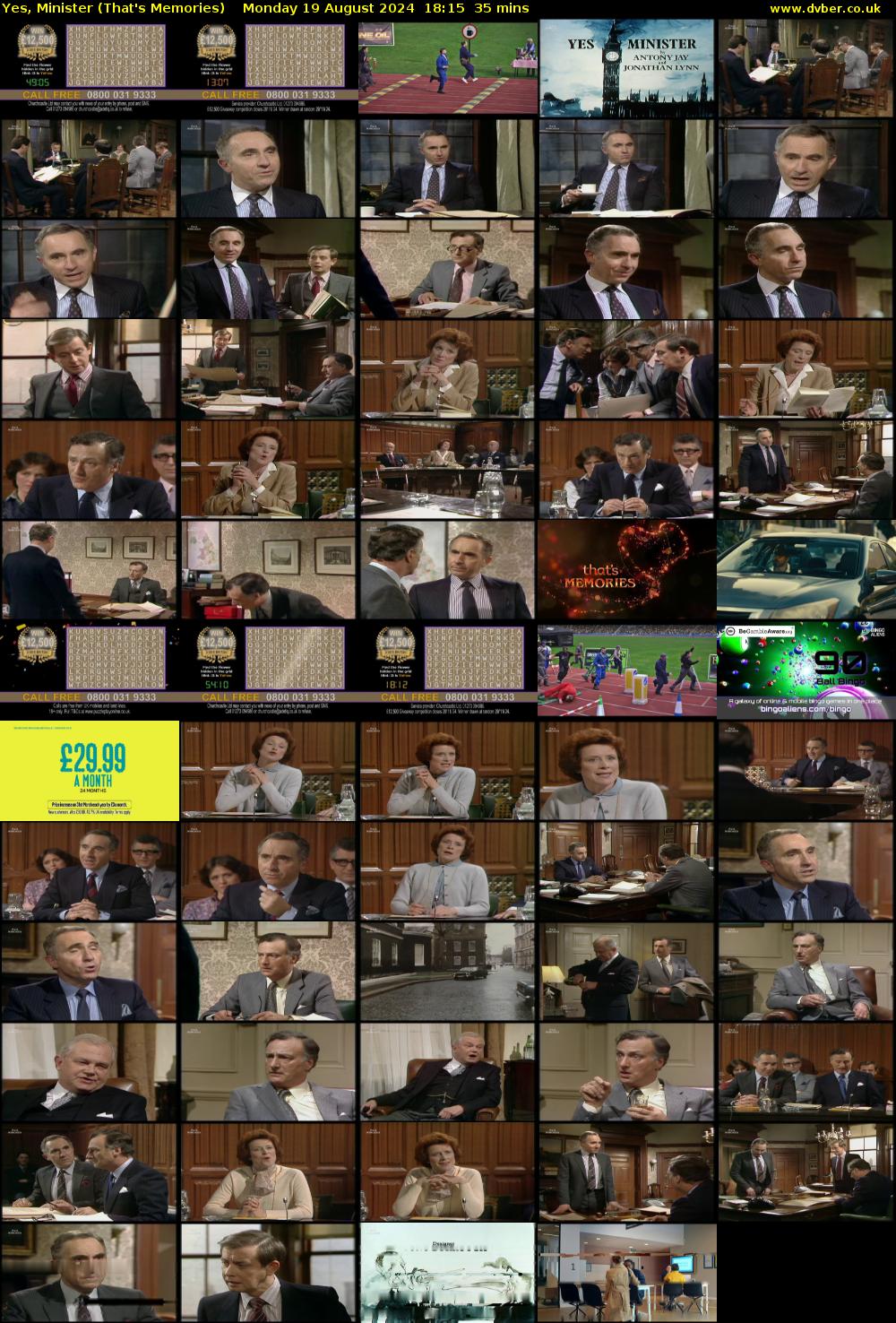 Yes, Minister (That's Memories) Monday 19 August 2024 18:15 - 18:50