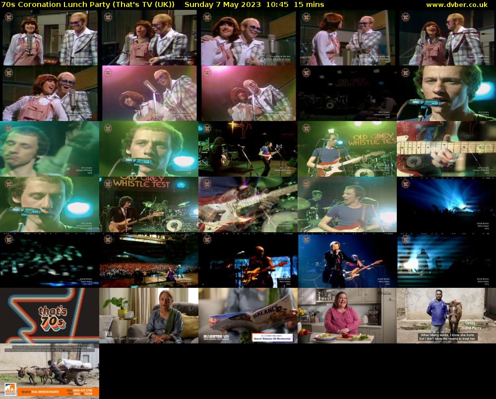70s Coronation Lunch Party (That's TV (UK)) Sunday 7 May 2023 10:45 - 11:00