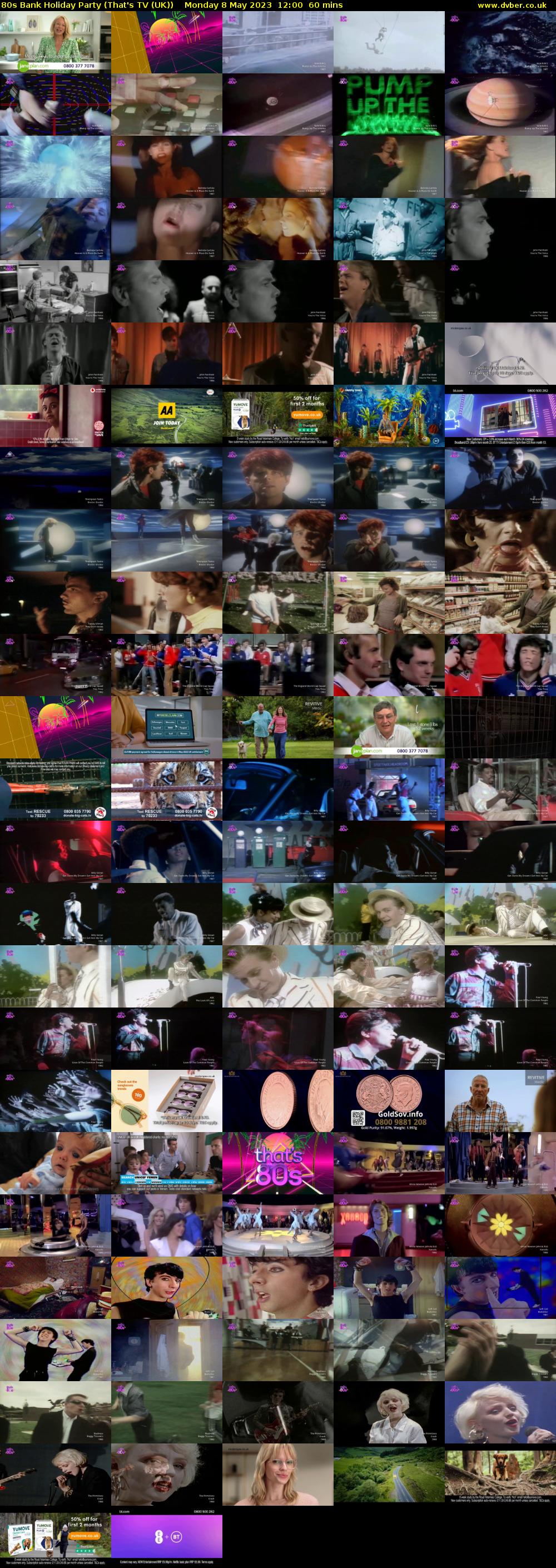 80s Bank Holiday Party (That's TV (UK)) Monday 8 May 2023 12:00 - 13:00